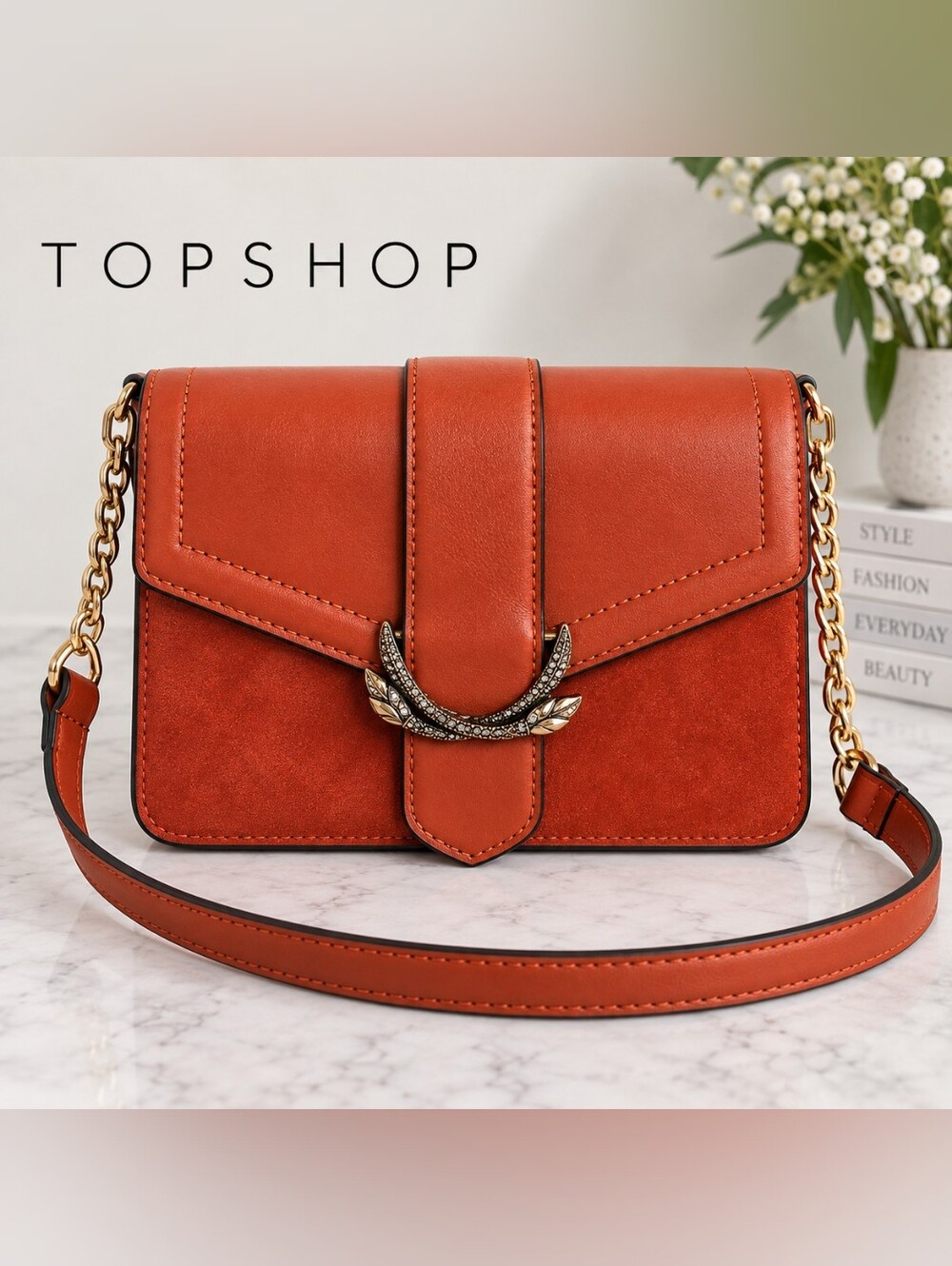 Topshop Sela Crossbody Bag - Orange